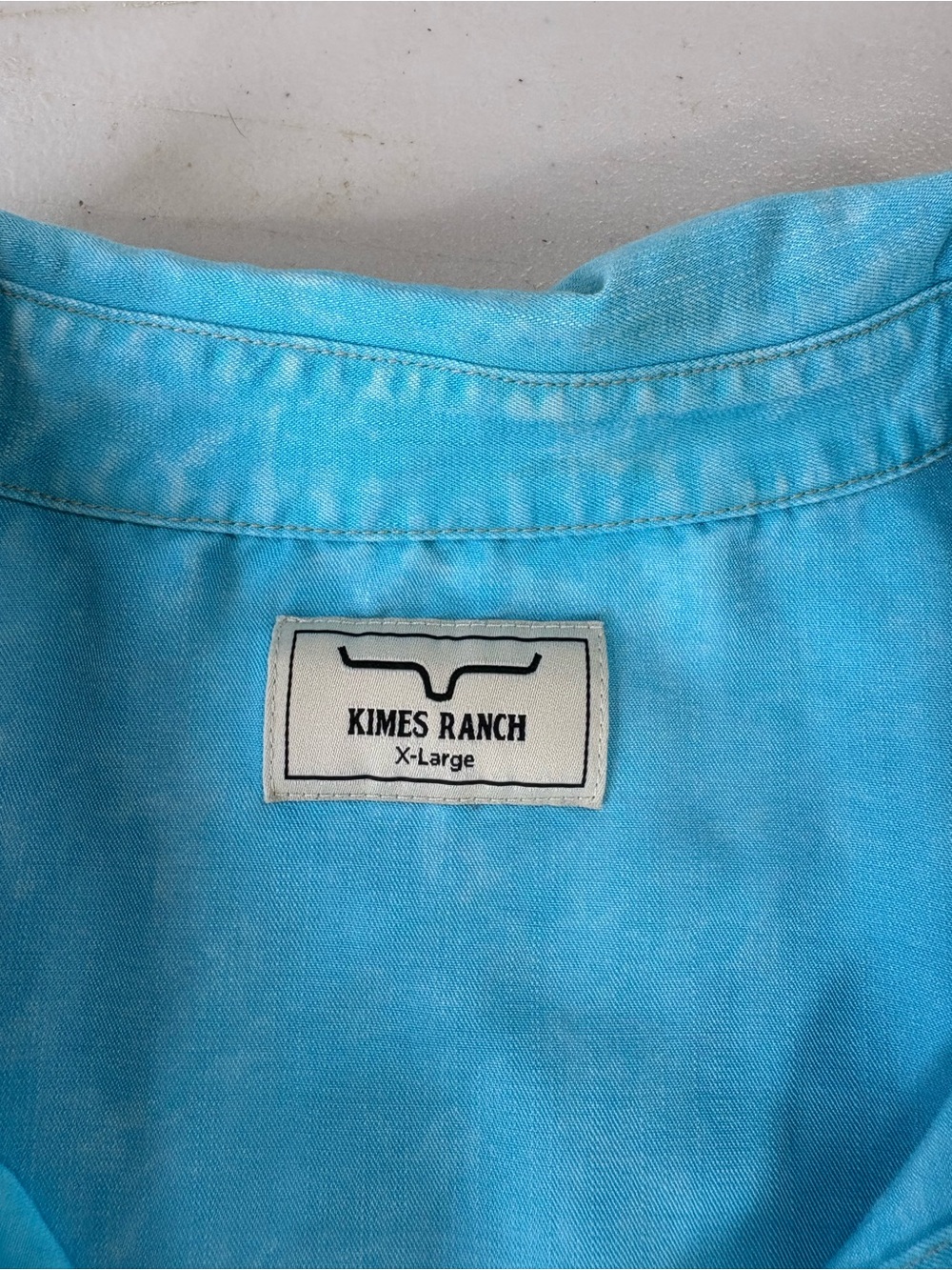 Kimes Ranch Light Turquoise Button-Up Shirt - Picture 2 of 2